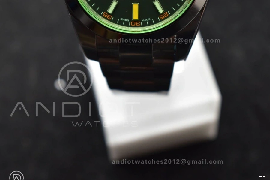 GV Edition 1:1 VSF Green Sapphire 904L Bracelet SS 904L SS Best Milgauss Black SA3131 116400 Real Dial on 0316